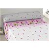 Degrees home - Sirena - Lenzuola per bambini da 105 x 190 - Set di lenzuola per bambini da 105 x 190 - lenzuola 50% cotone 50% poliestere - 3 pezzi - rosa