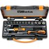 Beta 900/C13-5 - Assortimento di 13 chiavi a bussola esagonali e 5 accessori in cassetta di lamiera