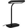 Briloner Leuchten Lampada da tavolo a LED, lampada da giorno 6.500 Kelvin, 800 lumen, 7,5 Watt, incl. interruttore, girevole e inclinabile, nera, 440x230x120 mm (HxLxP)