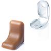 Sossai 20 x sossai® Connettore per mensola realizzato in acciaio zincato con coperchio / Staffa Angolare / staffe angolari per mensole / staffe fissaggio | BT2 | Colore: marrone chiaro