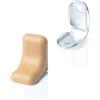 Sossai 20 x sossai® Connettore per mensola realizzato in acciaio zincato con coperchio / Staffa Angolare / staffe angolari per mensole / staffe fissaggio | BT2 | Colore: beige