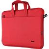 Trust Bologna Slim Eco Borsa per Laptop fino a 16, Borsa per Laptop Sostenibile in Plastica Riciclata, con Tracolla, Custodia per Viaggio, Lavoro, Ufficio, Scuola - Rosso