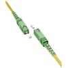 goobay 59637 - Cavo in fibra ottica (FTTH), monomodale (OS2) Simplex/SC APC (8°) maschio a SC-APC (8°) maschio/cavo onda luminosa, 0,5 m