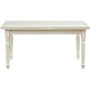 Biscottini Tavolo Legno massello 162x90 cm | Tavolo allungabile Cucina Bianco Artigianale Made in Italy | Tavolo Pranzo allungabile