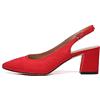 Rio Fiore Scarpe con Tacco, Décolleté, Bordeaux Velour, 6 cm Tacco Largo, Slingback, Ecopelle Scamosciata, Cinturino sul Retro, 565-080-3-8 (Red Wine Microfiber, 41 EU)