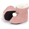 Sterntaler Scarpine per Bambini con Pompon, Scarpe da Neonato Bimba 0-24, Colore: Rosa, 18 EU