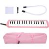 Agatige 37 tasti Melodica, strumento musicale a fiato con tastiera per pianoforte con tubo per bocchino per bambini Principianti Regalo per adulti(Rosa)