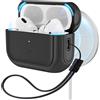 ESR Cover per AirPods Pro 2/1 Gen (2023/2022/2019), Compatibile con AirPods Pro 2 (USB-C/Lightning Cable), Custodia abilitata a MagSafe, Protezione dalle cadute, Chiusura magnetica, Serie Orbit, Nero