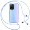 Pnakqil Custodia Cordino Cover per Xiaomi 11T/11T Pro 5G 6.67 Girocollo Collana Cordoncino Collo Cordini Cordino Tracolla Catena Silicone Protettiva Trasparente Custodia per Xiaomi 11T 5G Cover,Viola