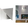 YASTA Applique Gesso Moderno Quadrato Bianco Verniciabile Doppia Luce AttaccoG9 GS5043