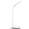 SIN&MI Lampada a LED da tavolo, da lettura, flessibile, confortevole per gli occhi, per comodino o scrivania, bianca
