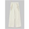 Gaelle Paris Pantalone A Palazzo DONNA Avorio