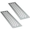 sossai® Griglia di ventilazione in alluminio - Alucratis (2 pezzi) | Rettangolare - dimensioni: 24,5 x 6 cm | Colore: alu | areazione