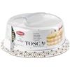 STEFANPLAST Portatorte Tosca bianco/tortora chiaro plus Ø cm 37x36x16h