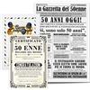 KAÏDENSÏ Idea Regalo Compleanno Originale 50 Anni Uomo - Giornale La Gazzetta con Certificato 50 Enne Migliore del Mondo - Maxi Biglietto Auguri - Idee Regali Gadget Originali - Scherzi Biglietti Divertenti