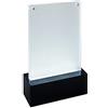 SIGEL TA423 Porta-avvisi da tavolo a LED luminous, illuminabile, acrilico, per A6