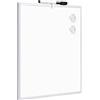 Amazon Basics - Lavagna Bianca Magnetica Cancellabile a Secco, Cornice in Alluminio, Bacheca Magnetica, Montaggio a Parete Adesivo, per Casa, Ufficio, Scuola, 28cm x 36cm