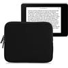 kwmobile Custodia Universale per eReader - Copertina in Neoprene nero con Chiusura a Zip - Misura 17,5 x 14,7 cm - Astuccio portatablet