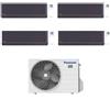 Panasonic Climatizzatore Quadri Split Etherea Dark 9+9+12+12 con CU-5Z90TBE Inverter R-32 Wi-Fi Classe A++ ,