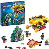 LEGO City Oceans Sottomarino da Esplorazione Oceanica, con Drone Giocattolo e Fondale, Giochi per Bambini di 5+ Anni, Set Avventure Acquatiche, 60264