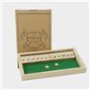 Kitchnexus Deluxe Shut The Box - Gioco di dadi da tavolo in legno, 2 giocatori, 12 pezzi, colore naturale/verde (verde)