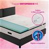Topper Rigido, il correttore per materasso alto 5 cm con tessuto antimicrobico e sfoderabile - BIOGREEN H5 90x190 cm