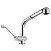 Ristotecno Miscelatore lavello professionale con canna alta, leva clinica cm 20 e con doccia estraibile