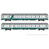 RIVAROSSI HR4354 due carrozze GC salone 1985 una disabili livrea XMPR Trenitalia