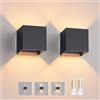 Klighten 2 Pezzi LED Lampada da Parete Interno/Esterno Lampadina G9 con Sorgente Luminosa Sostituibile 3000K Bianco Caldo Angolo del Fascio Regolabile Applique Esterno, Antracite