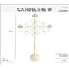 DEL GIUDICE CASALINGHI S.R.L. (DGC) CANDELABRO 3 BRACCI 107CM.