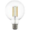 EGLO connect.z Smart Home lampadina Led E27, design vintage, G95, ZigBee, app e controllo vocale, dimmerabile, colore della luce regolabile, 700 lumen, 6 W, chiara