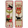 VERVACO Kit Punto Croce Segnalibri Contato Atmosfera Natalizia Set da 2 Segnalibri Punto Croce da Ricamare 6 x 20 cm Set Fai da Te Creativo Adulti Ricamo Accessori per Lavoretti Creativi