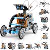 VEPOWER Energia Solare Robot, 12 in 1 Giocattoli Educativi, STEM Construcktion Set, Kit Esperimenti di Assemblaggio Fai da Te per Ragazzi, Regalo di 8-13 Anni(190 pezzi)