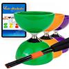 Juggle Dream Carousel Diabolo Set - con ASSE a Triplo Cuscinetto a Sfera + Bacchette in Fibra e Video di Apprendimento Online - Giocoleria (Verde)