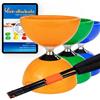 Juggle Dream Carousel Diabolo Set - con ASSE a Triplo Cuscinetto a Sfera + Bacchette in Fibra e Video di Apprendimento Online - Giocoleria (Arancia)
