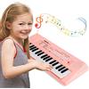 Docam Tastiera per Pianoforte per Bambini, 37 Tasti per Bambini Elettronici Pianoforte Musicale con Microfono Giocattoli Educativi Multifunzione Portatili per 3 4 5 6 Anni Ragazze Ragazzi (Rosa)