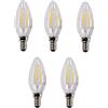 Provance Lampadina a LED a risparmio energetico, E14, set da 5 pezzi, 5 x 2 Watt, 5 x 250 lumen, luce bianca calda, 2700 K, A++, equivalente a una lampadina standard da 25 W, non dimmerabile