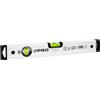PRO600 Livella a Bolla 40cm con pendenza del 2% - Profilo Ergonomico e Sistema ERS+ (Easy Reading System) Livella bolla e precisa - Tappi di chiusura antiurto - Colore Bianco