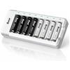 BONAI Set Caricabatterie con 4 Pile AA 2800mAh e 4 Pile AAA 1100mAh Kit Ricarica Universale 8 Slot Indipendenti con Indicatori LED e Ingresso USB per Uso Domestico e Dispositivi Gaming