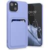 kwmobile Custodia Compatibile con Apple iPhone 13 Cover - Back Case Cellulare con Slot Porta Carte - Morbida in Silicone TPU lavanda