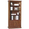 Mar.c.a. Design - Libreria Arte Povera con 4 Ripiani e 2 Ante - Libreria in Legno 90x41x186 cm con Base Piatta - Made in Italy