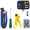 Fstop Labs Kit, compressione crimpatrice cavo coassiale RG59 RG11 RG6 cavo coassiale crimpatrici kit, regolabile 75 - 5 75 - 7 Stripper cavo coassiale con connettori F 20 pz