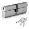 XFORT Serratura a Cilindro per Porta Europea con 3 Chiavi, Antitrapano e Antifurto con Chiave per Garantire un'Elevata Sicurezza per Porte, Doppia Finitura, Cilindro Europeo 35/55 (90mm)