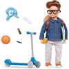 Lori - Set di monopattini Thomas - Bambola Mini Boy e set di giocattoli con monopattino - Bambola da 6 pollici con veicolo e accessori - Vestiti, casco, palla, zaino - 3 anni +