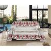 IlGruppone Telo Arredo Made in Italy in Cotone Grandfoulard Copritutto Copridivano Copriletto-Teli Sofà Arredatutto-Drappeggio-Arazzo-Copridivano Grand Foulard Letto - Singolo - Gnomi Rosso