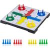 KOKOSUN Ludo - Gioco da tavolo pieghevole magnetico, 24,9 cm, regalo divertente per la famiglia per bambini (angolo arrotondato)