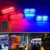 Sidaqi 6-LED lampeggiante blu polizia 12-24V ultra sottili LED emergenza  Luci stroboscopiche di per auto, camion, camper, camper, moto (confezione  da 4) : : Auto e Moto