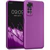 kwmobile Custodia Compatibile con Xiaomi Redmi Note 11 / Note 11S Cover - Protezione Back Case Morbida - Silicone TPU Effetto Metallizzato viola metallizzato