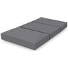 Amazon Basics Materasso pieghevole per ospiti 120 x 195 x 10 cm in memory foam, con coprimaterasso, Medio, Grigio
