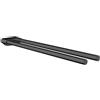 EMCO Flow - Portasciugamani da parete a due bracci, in metallo rigido, per due asciugamani, colore: nero, 430 mm
